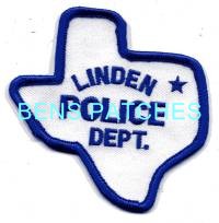 TEXAS,LINDEN POLICE 1 STATE SHAPED_wm